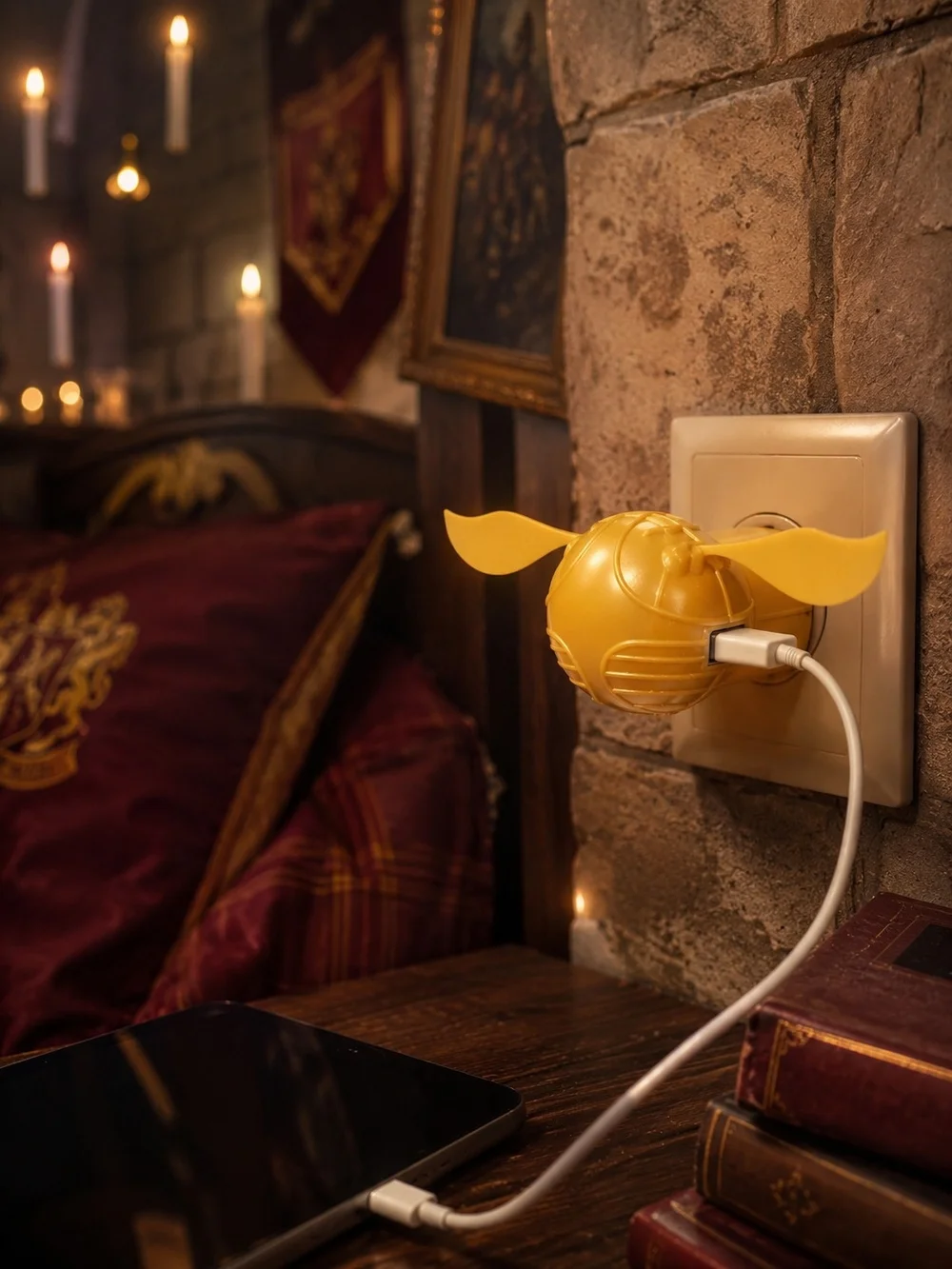 Harry Potter Yellow Flying Ball USB Wall Charger - Home Accents